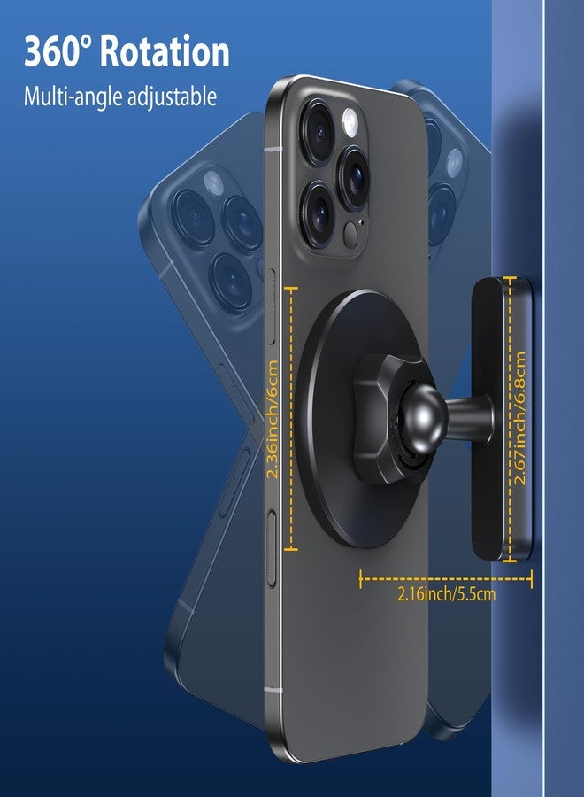 CreaDream حامل هاتف مغناطيسي كريادريم لجهاز ماغسيف، ملحقات صالة الألعاب الرياضية مع مغناطيسين مزدوجين، حامل هاتف قابل للتعديل بزاوية 360°، ملحقات رياضية محمولة للرجال والنساء - Image 4