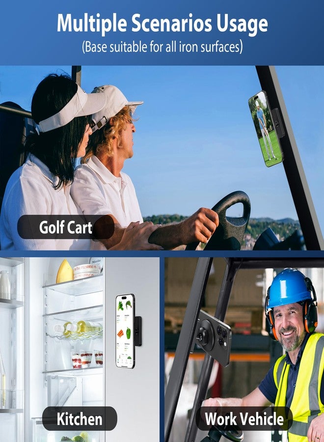 CreaDream حامل هاتف مغناطيسي كريادريم لجهاز ماغسيف، ملحقات صالة الألعاب الرياضية مع مغناطيسين مزدوجين، حامل هاتف قابل للتعديل بزاوية 360°، ملحقات رياضية محمولة للرجال والنساء - Image 5