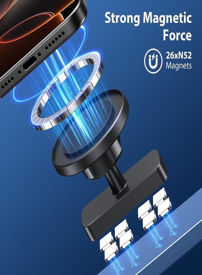 CreaDream حامل هاتف مغناطيسي كريادريم لجهاز ماغسيف، ملحقات صالة الألعاب الرياضية مع مغناطيسين مزدوجين، حامل هاتف قابل للتعديل بزاوية 360°، ملحقات رياضية محمولة للرجال والنساء - Image 3