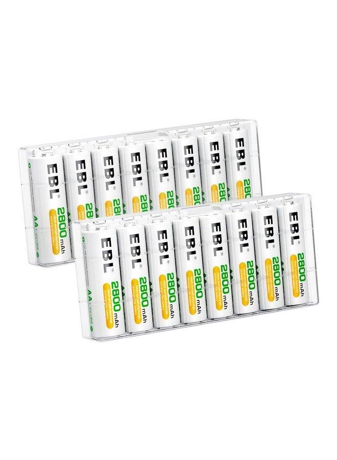 EBL Aa Rechargeable Batteries 2800Mah Ready2Charge Quality Aa Batteries - 16 Counts - Image 1