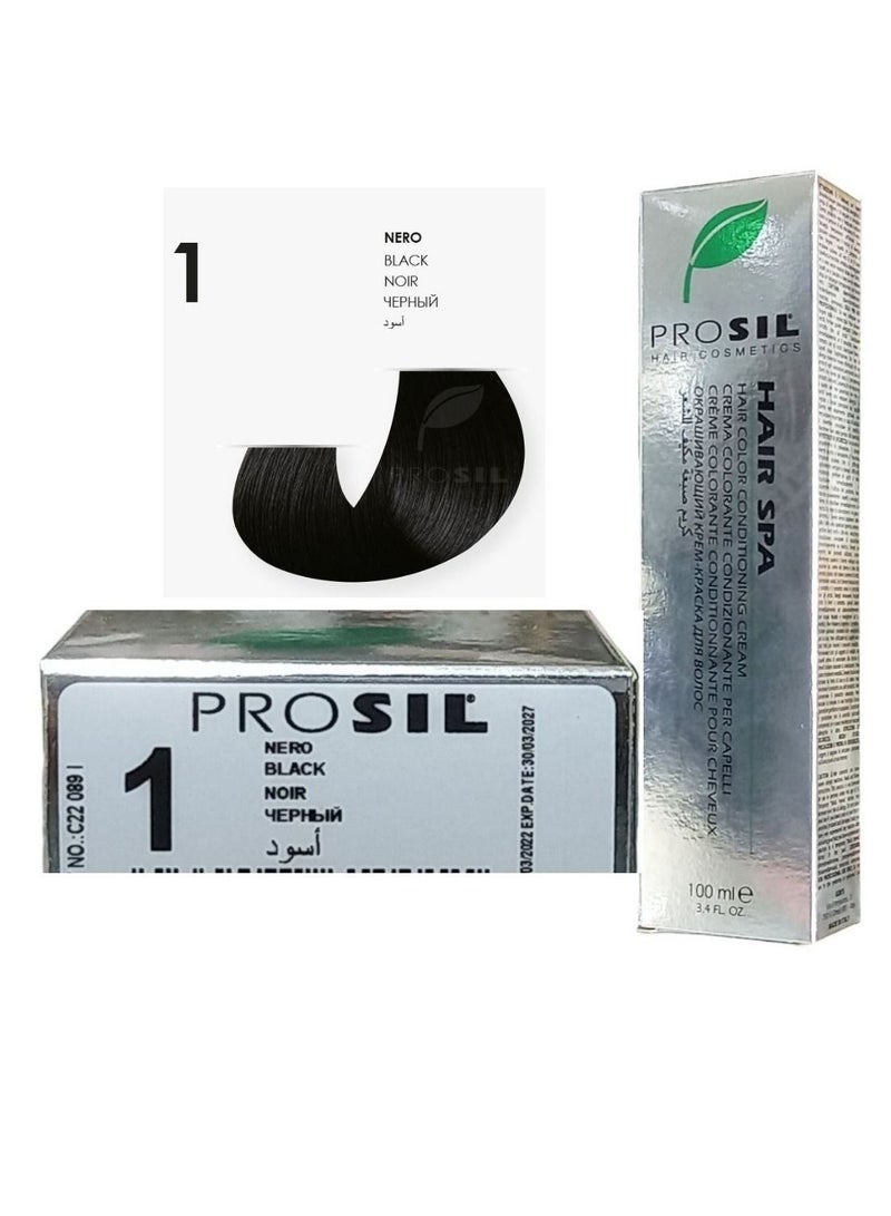 بروسيل صبغه شعر كريمي أسود رقم 1 - Image 1