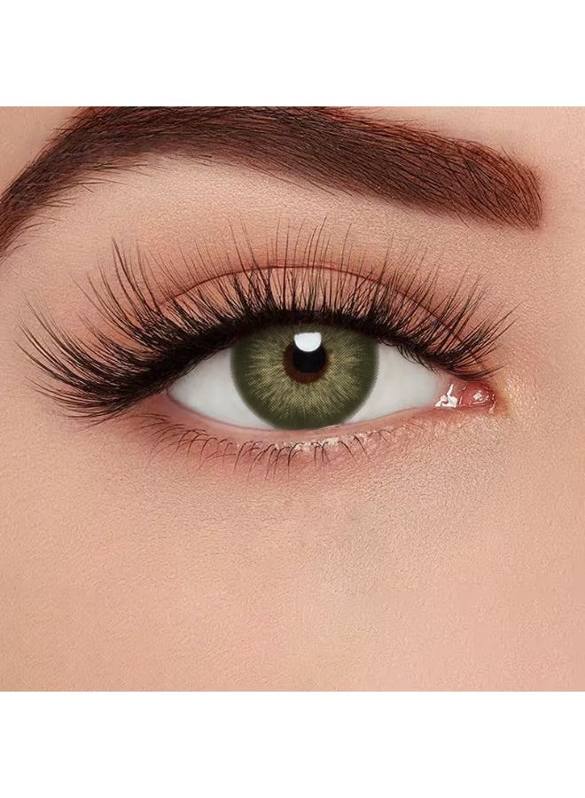 عدسات لاصقة ملونة سنوية باللون الأخضر - عدسات تجميلية للجنسين - عدسات موضة مطلوبة - مع علبة تخزين - view 4