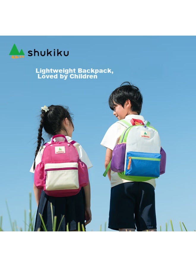 Shukiku حقيبة ظهر أطفال خفيفة الوزن مقاومة للماء ، Milk Strawberry، M+ - Image 1