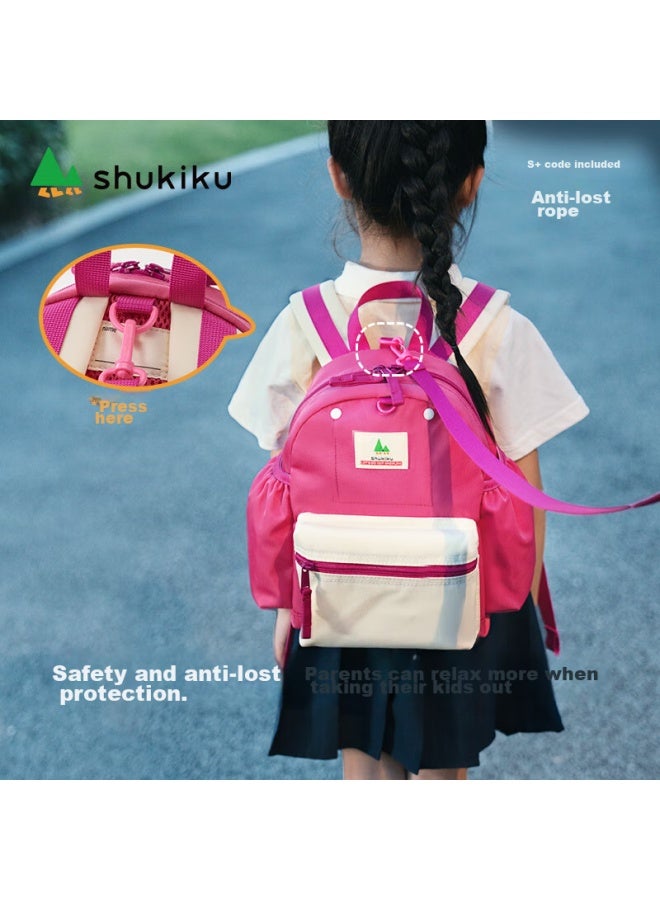 Shukiku حقيبة ظهر أطفال خفيفة الوزن مقاومة للماء ، Milk Strawberry، M+ - Image 3