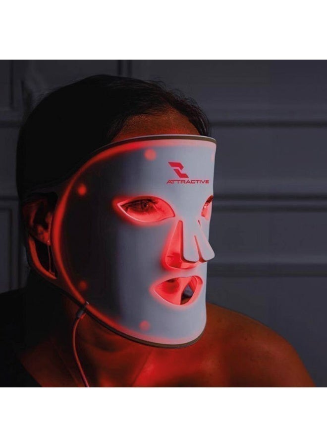 ATTRACTIVE GT Attractive LED Facial Radiance Mask for Glowing Skin | Light Therapy Mask for Anti-Aging, Acne Care & Skin Rejuvenation | Rechargeable face mask for Men & Women - Image 1