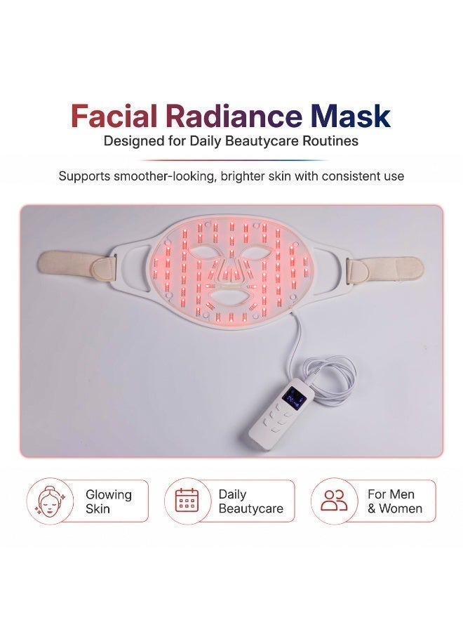 ATTRACTIVE GT Attractive LED Facial Radiance Mask for Glowing Skin | Light Therapy Mask for Anti-Aging, Acne Care & Skin Rejuvenation | Rechargeable face mask for Men & Women - Image 2