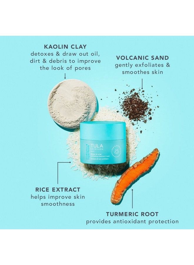 TULA - Skin Care Detox In A Jar Exfoliating Treatment Mask With Hydrating Vitamin E Soybean Oil And Bentonite Clay ; 1.7 Oz. - Image 1