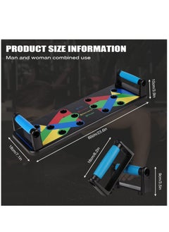 ELTRAZONE Push Up Board 9 in 1 Home Workout Equipment Multi-Functional Pushup Bar System Fitness Floor Chest Muscle Exercise Professional Equipment Burn Fat Strength Training Arm  - Image 3