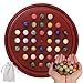 Wahartoly Solitaire Game 126 inch Round Wooden Board with 36 Natural Marble MarblesHighly Difficult Single Player Strategy Game Holiday and Retirement Gifts - Image 2