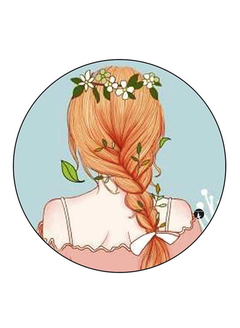 Girl Printed Mouse Pad Multicolour