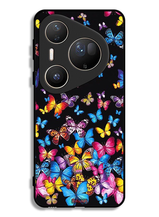 Tolwak Huawei Pura 80 Ultra Protective Case Cover Colorful Butterflies - Image 1