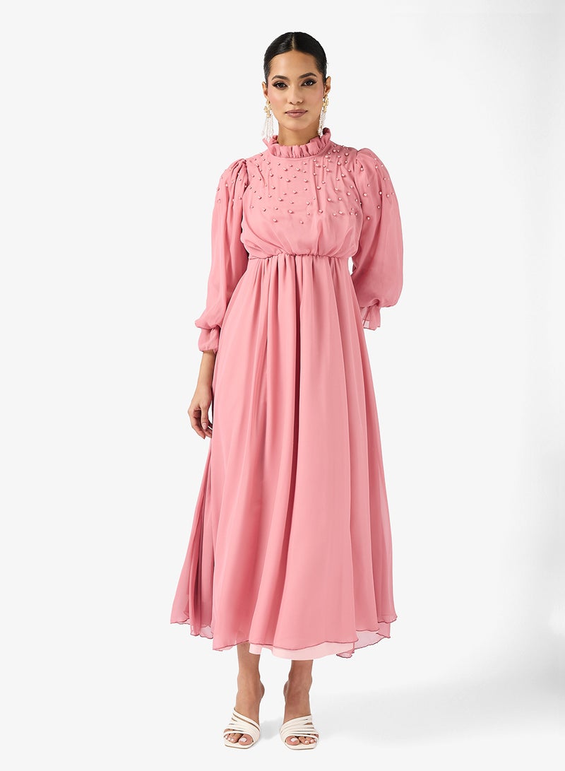 خزانة فستان - مزين بخرز أنيق على الكتف - Image 4