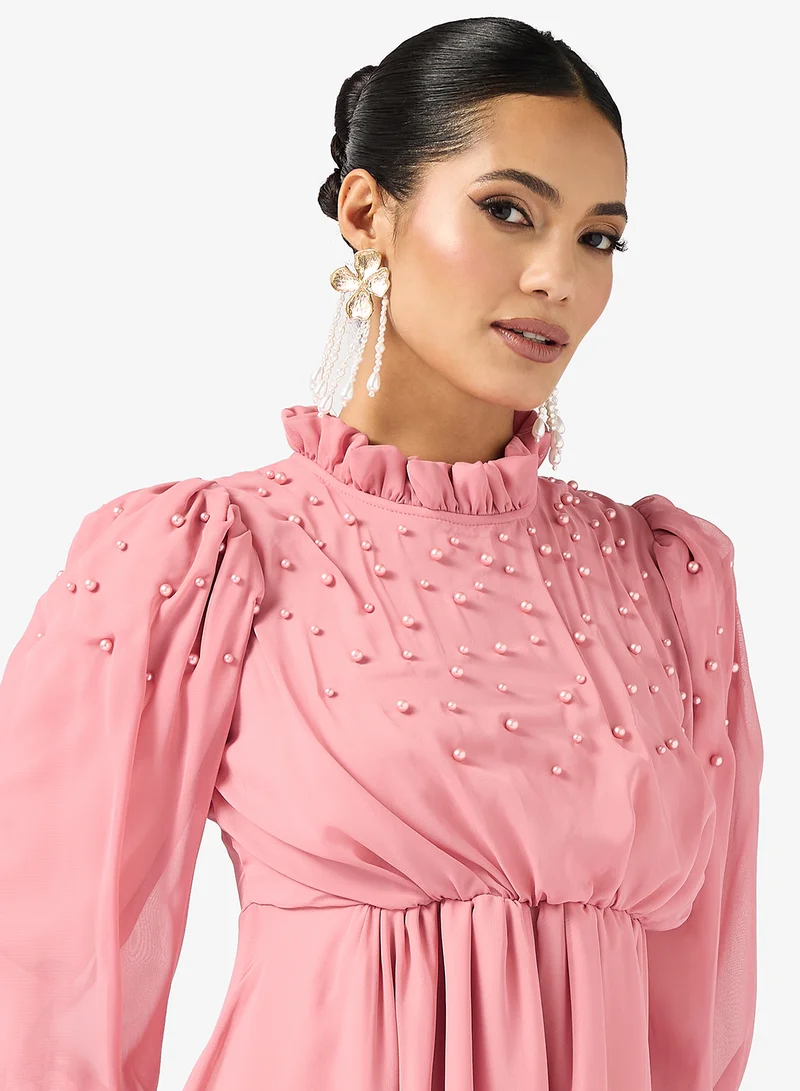 خزانة A-line Dress With Dainty Shoulder Beads