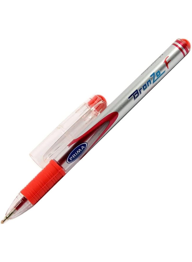 بريما عبوة من 10 أقلام حبر جاف من بريما برونزو - أحمر (عبوتان). - Image 3