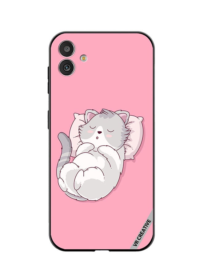 VR CREATIVE Protective Case Cover For Samsung Galaxy M13 5G Cozy Cat Design Multicolour - Image 1