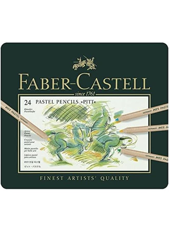 FABER-CASTELL - Colour Pencil Pitt Pastel Tin Of 24 - Image 1