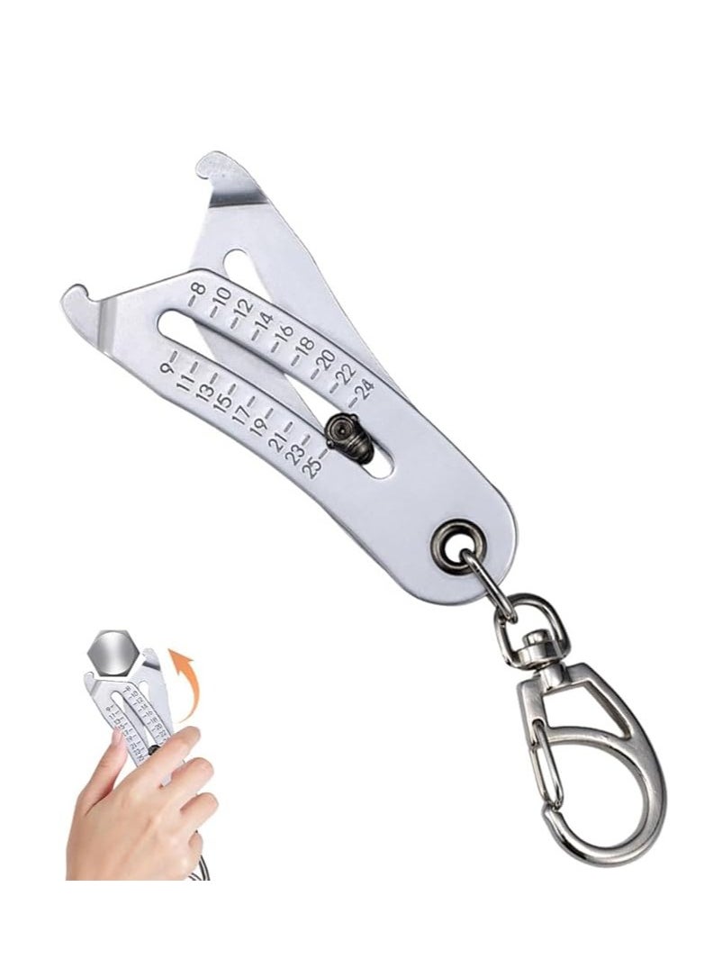 Generic Portable Precise Thread Size Checker Keychain,Bolt Size Finder Keychain,Precise Bolt Size Finder Keychain,2024 Newest Thread Size Verification Tool for Fast and Precise Measurement（1pcs）  - Image 1