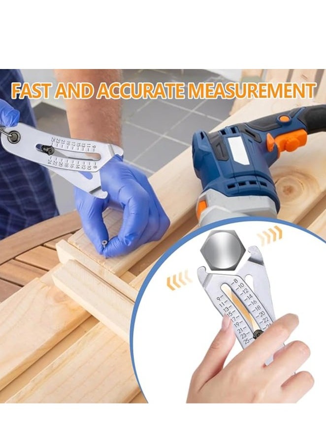 Generic Portable Precise Thread Size Checker Keychain,Bolt Size Finder Keychain,Precise Bolt Size Finder Keychain,2024 Newest Thread Size Verification Tool for Fast and Precise Measurement（1pcs）  - Image 3