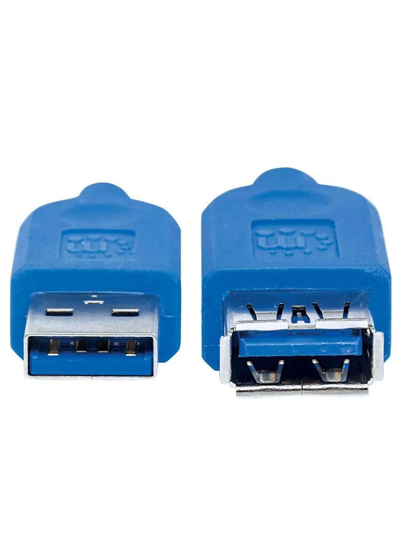 Manhattan 325394 SuperSpeed USB Extension Cable USB 3.0 Type-A Male to Type-A Female -5 Gbps 1 m (3 ft.) - Blue - Image 3