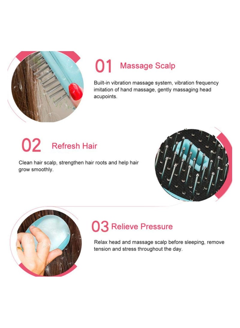 general Electric Ion Hair Brush, Mini Negative Ion Hair Comb for Combing Hair and Head Massage, Portable Vibration Massage Hair Comb, for All Hair Types (Mint) - Image 3