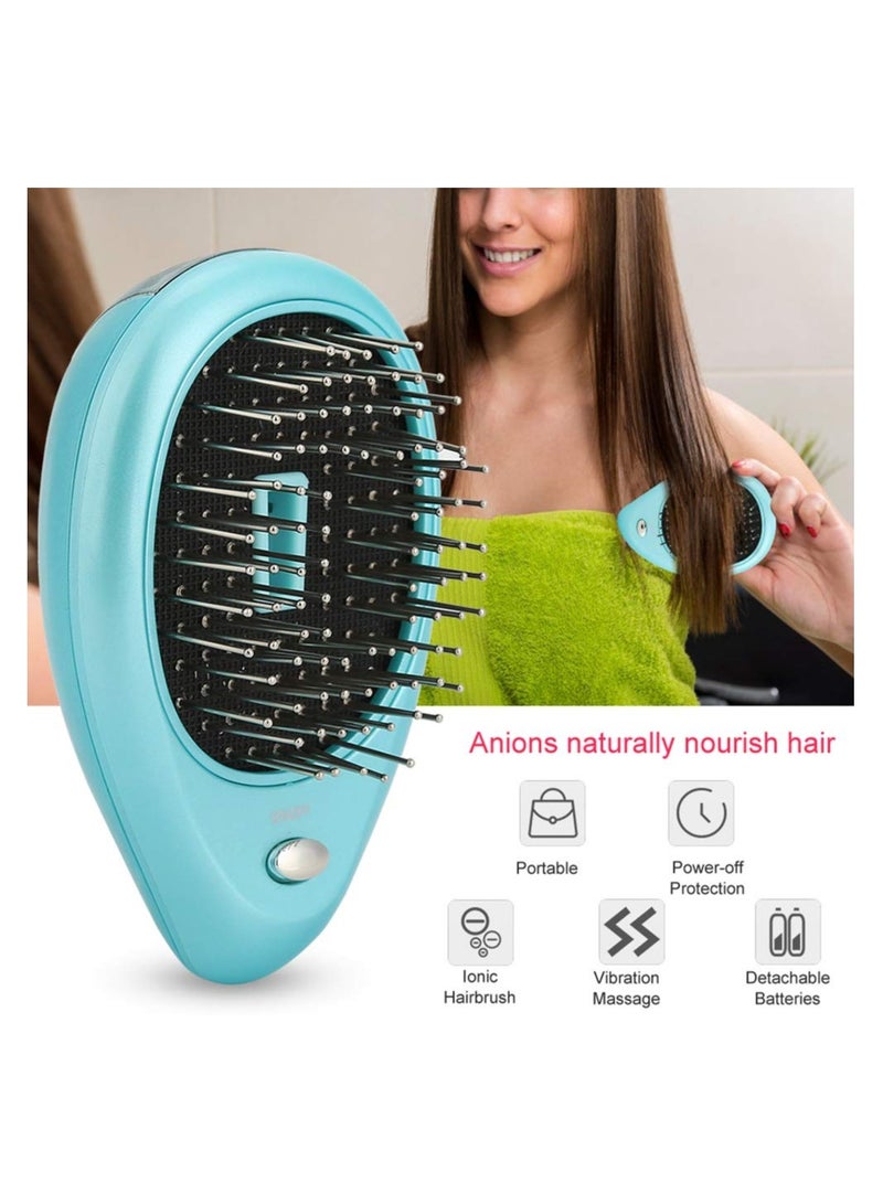 general Electric Ion Hair Brush, Mini Negative Ion Hair Comb for Combing Hair and Head Massage, Portable Vibration Massage Hair Comb, for All Hair Types (Mint) - Image 5