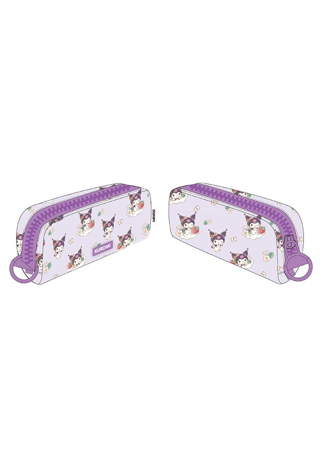 Miniso Sanrio characters Strawberry Collection Big-Zipper Stationery Case (Kuromi) 