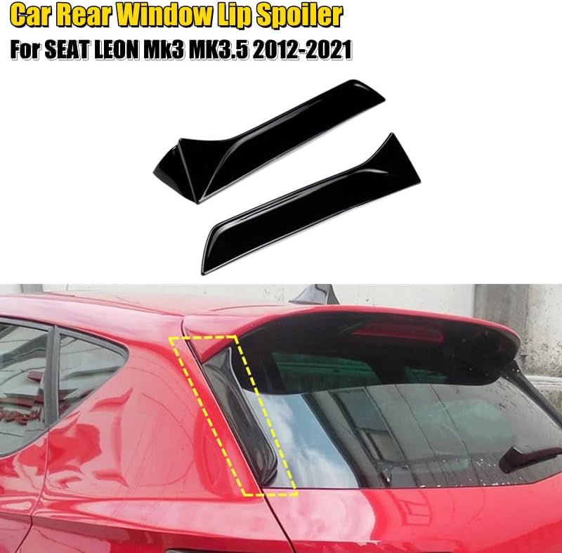 Yurefax Carbon Fiber Rear Window Spoiler for Seat Leon - Image 4