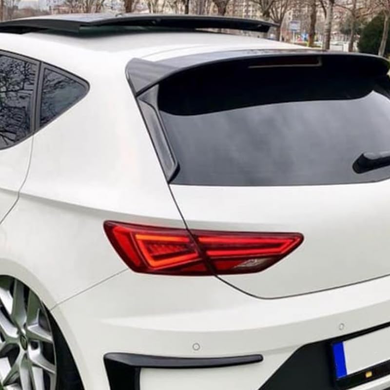 Yurefax Carbon Fiber Rear Window Spoiler for Seat Leon - Image 5