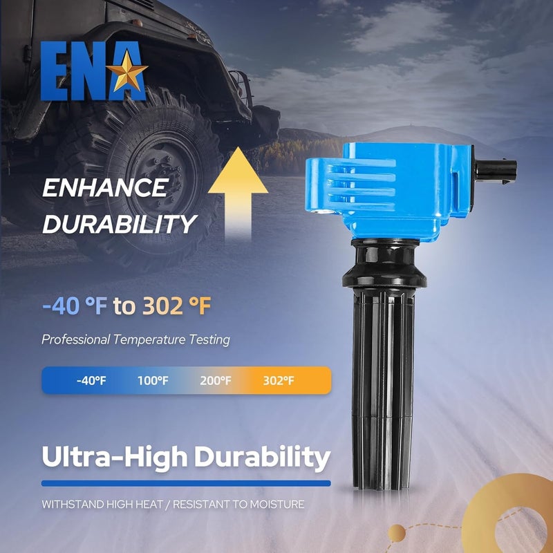 ENA Set of 4 Ignition Coil Pack Compatible with Ford Explorer 2.0L 2.3L L4 and Focus 2.0L 2.3L L4 UF670 - Image 3