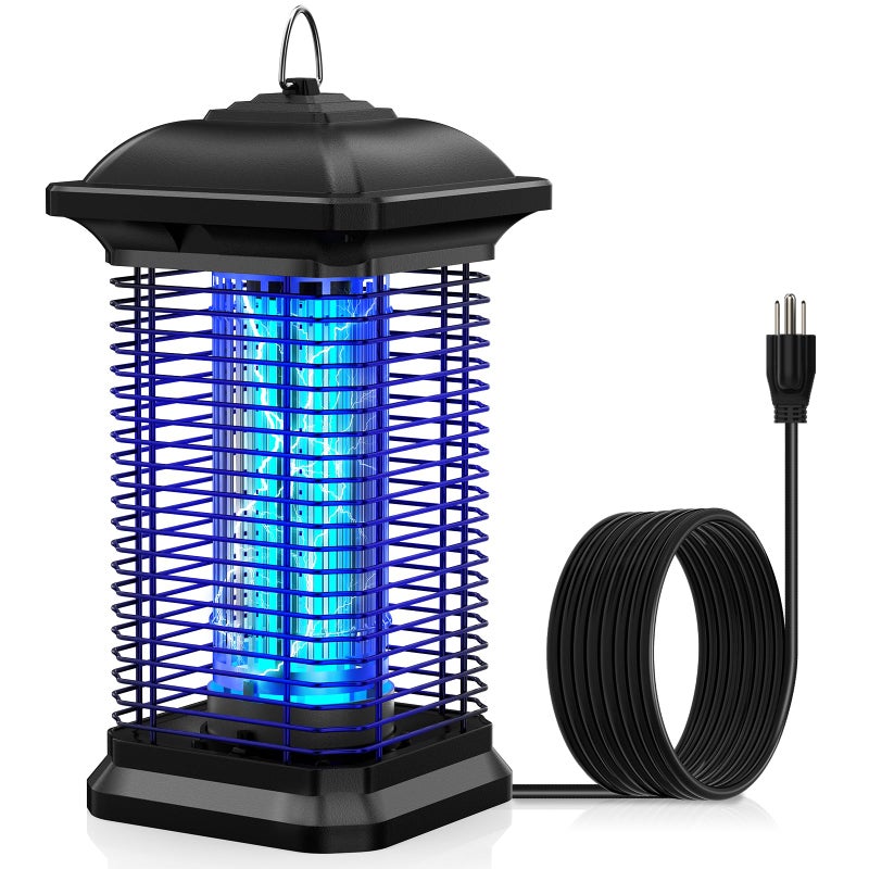 AMUFER Bug Zapper for Outdoor & Indoor, 1/2 Acre Coverage Mosquito Lamp with 18W Bulb & 4400V High-Voltage, 100% Improvement in Mosquito Control Effect, Electric Fly Trap for Patio, Backyard, Home - Image 1