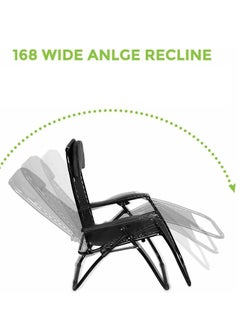 GO2CAMPS GO2CAMPS Foldable Camping Chair,Folding Reclining Lounge Chair,Camping Bed, Zero Gravity Beach Chair and Garden Chair with Pillows Recliner, Ergonomic Support for Camping, Garden, Poolside Backyard, Beach, Garden Relaxation  - Image 3