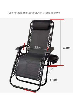 GO2CAMPS GO2CAMPS Foldable Camping Chair,Folding Reclining Lounge Chair,Camping Bed, Zero Gravity Beach Chair and Garden Chair with Pillows Recliner, Ergonomic Support for Camping, Garden, Poolside Backyard, Beach, Garden Relaxation  - Image 5