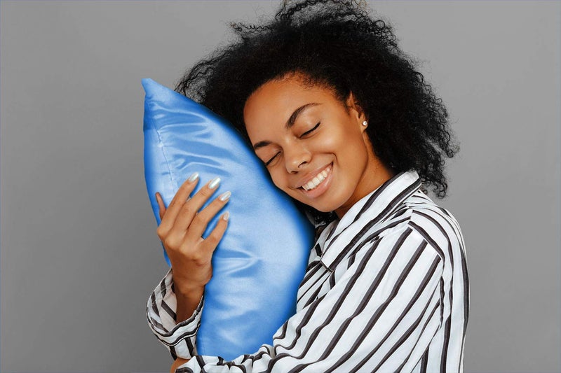ShopBedding Luxury Satin Pillowcase for Hair - Standard Satin Pillowcase with Zipper  Jewel Blue (Pillowcase Set of 2) - Blissford - Image 5