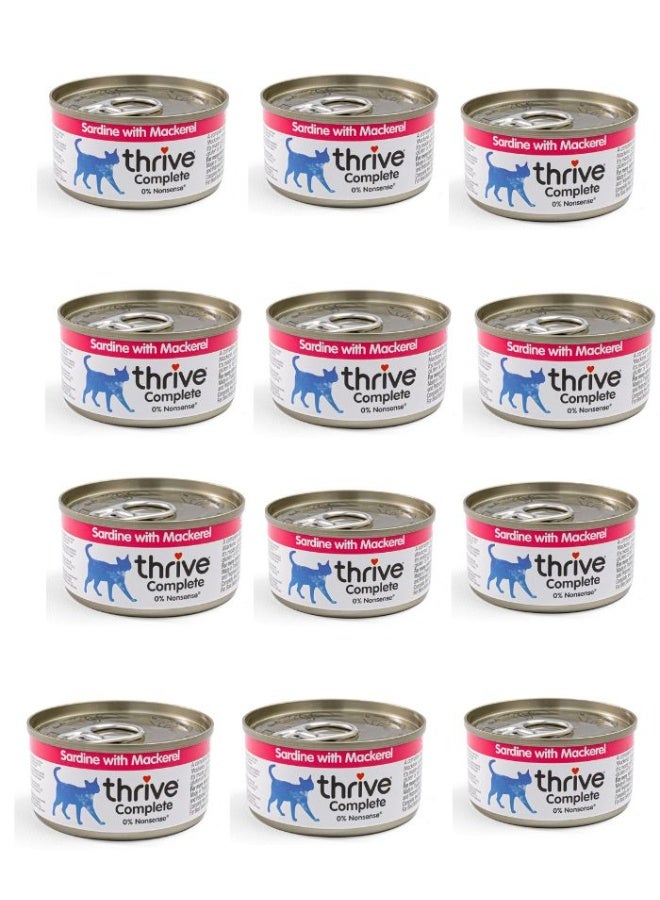 Thrive Complete Wet Cat Food, Sardine with Mackerel, 12 x 75g - Image 4