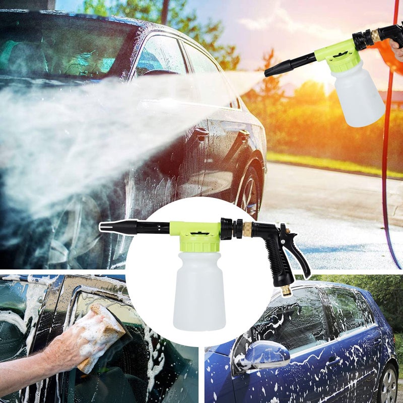 Foam Car Wash Foam Sprayer Soap Foam Blaster, Adjustable Ratio Dial Foam Cannon for Cleaning with Quick Connector to Any Garden Hose| Car Detailing Tool(Copper Connector) - Image 4