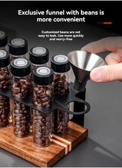 M MIAOYAN Coffee bean sealed can display stand transparent storage can one-way exhaust valve portable sub-bottle smelling bottle with funnel  - Image 4