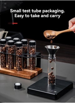 M MIAOYAN Coffee bean sealed can display stand transparent storage can one-way exhaust valve portable sub-bottle smelling bottle with funnel  - Image 3