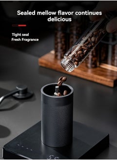 M MIAOYAN Coffee bean sealed can display stand transparent storage can one-way exhaust valve portable sub-bottle smelling bottle with funnel  - Image 2