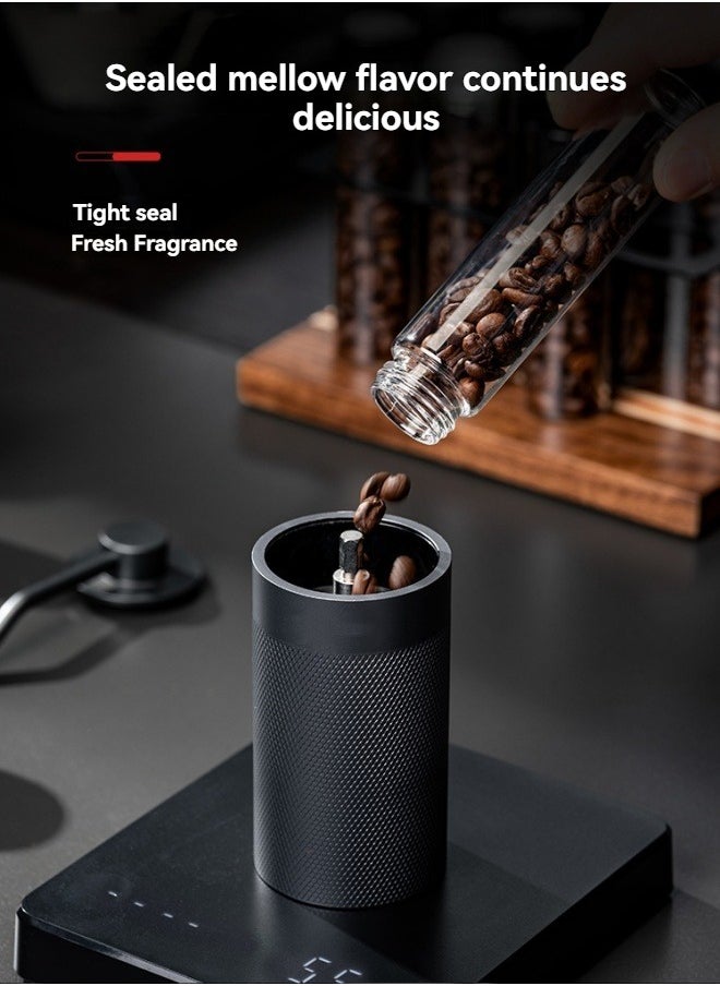 M MIAOYAN - Coffee bean sealed can display stand transparent storage can one-way exhaust valve portable sub-bottle smelling bottle with funnel - Image 1