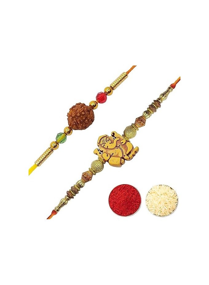 YouBella Rakhi for Brother Jewellery Bracelet Rakhi Combo for Brother, Rakhee Rakhi set for Bhaiyya/Bhai, Rakhi gift for Brother - Image 1