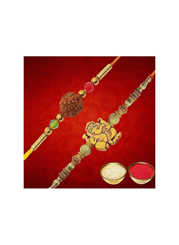 YouBella Rakhi for Brother Jewellery Bracelet Rakhi Combo for Brother, Rakhee Rakhi set for Bhaiyya/Bhai, Rakhi gift for Brother - Image 4