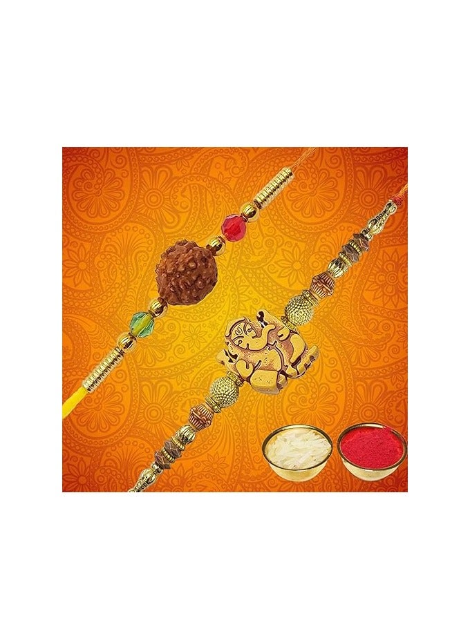 YouBella Rakhi for Brother Jewellery Bracelet Rakhi Combo for Brother, Rakhee Rakhi set for Bhaiyya/Bhai, Rakhi gift for Brother - Image 5