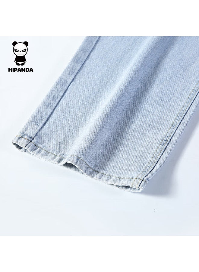 Hipanda o Panda Women's Jeans High Waist Wide Leg Pants Draped Fashion Loose Fit Long Pants Dark Blue S - Image 5