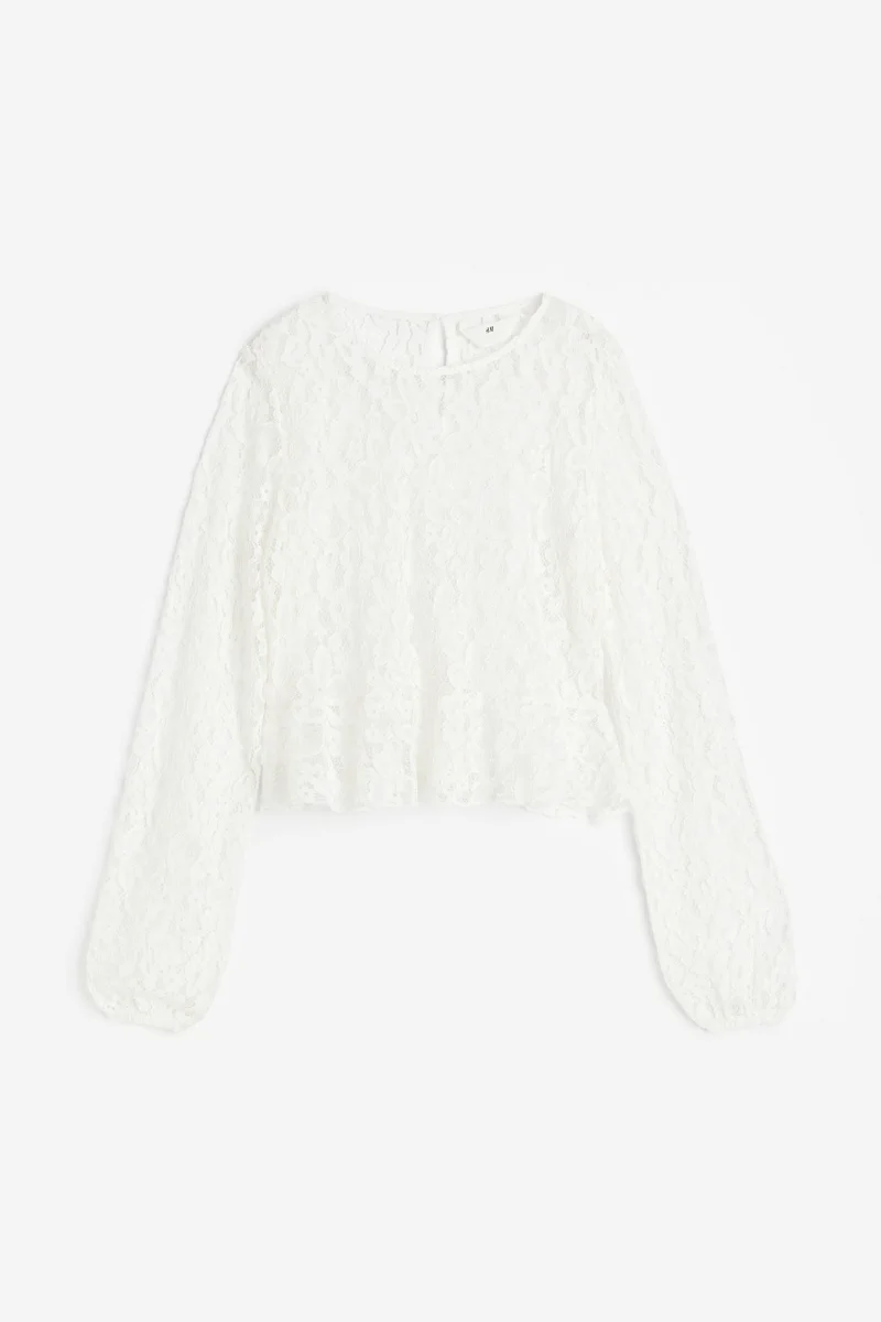 H&M Youth Lace Peplum Top