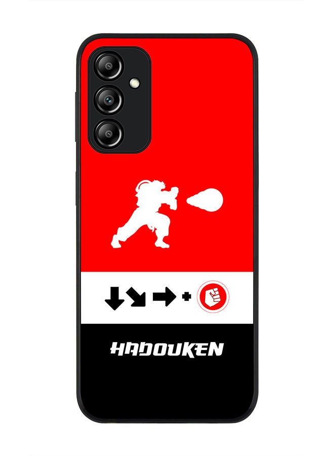 Stylizedd Rugged Black edge case for Samsung Galaxy A24 4G Slim fit Soft Case Flexible Rubber Edges Anti Drop TPU Gel Thin Cover - Hadouken - Image 1