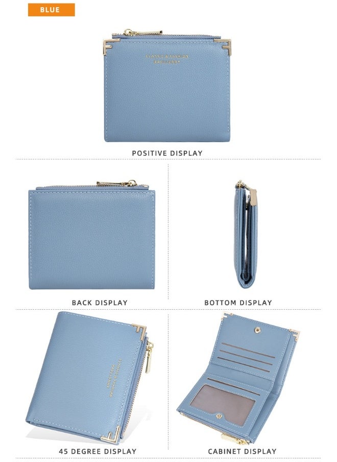 baellerry Korean Women's Purse Short Fashion Zipper Multi-card Button Purse Woman  - Image 3