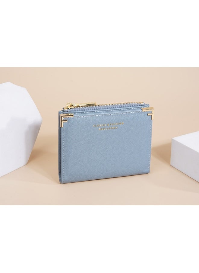 baellerry Korean Women's Purse Short Fashion Zipper Multi-card Button Purse Woman  - Image 2