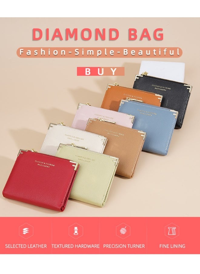 baellerry Korean Women's Purse Short Fashion Zipper Multi-card Button Purse Woman  - Image 4