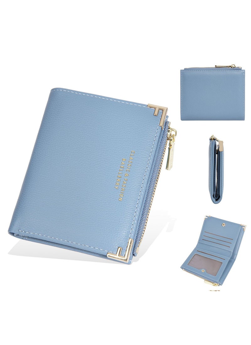 baellerry Korean Women's Purse Short Fashion Zipper Multi-card Button Purse Woman  - Image 1