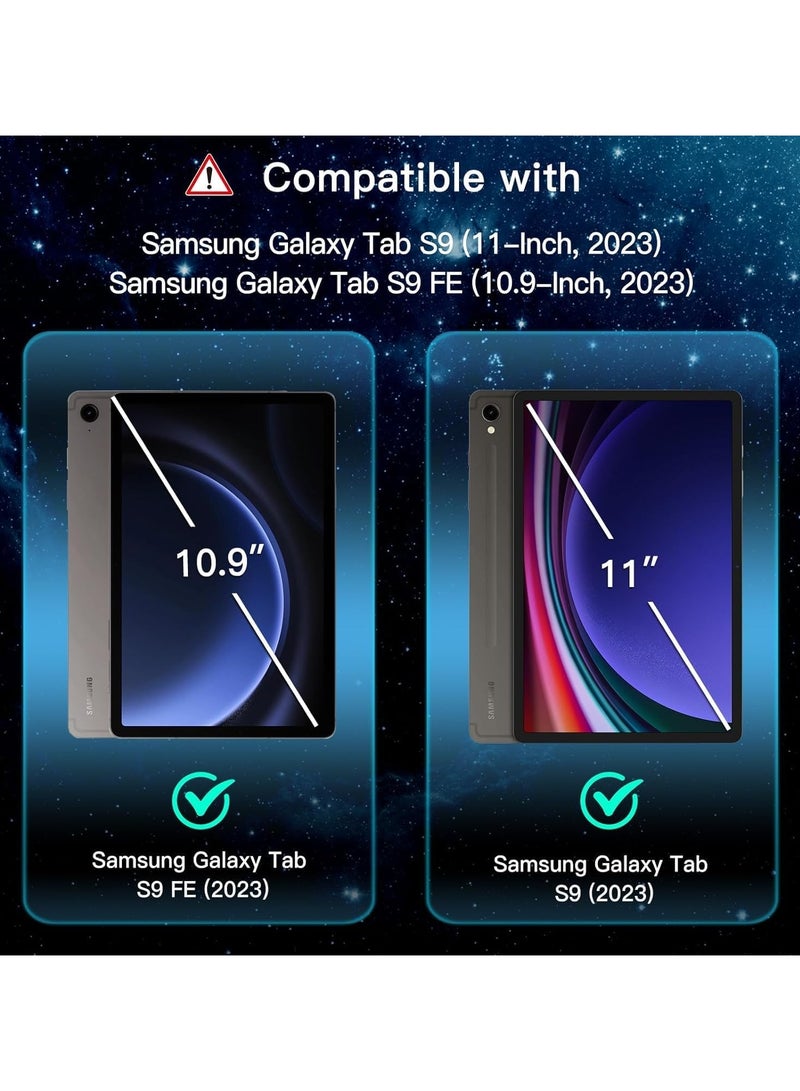 VKL Compatible with Samsung Galaxy Tab S9 FE 11 Inch Case Clear Protective Case with Pencil Holder Ultra Thin Hard Back Shockproof Double Air Pocket Bumper Cover - Image 2